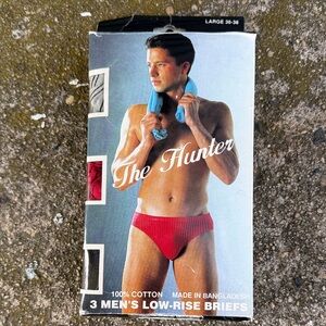 NWT! VINTAGE 90s Hunter Men's low rise Briefs Large